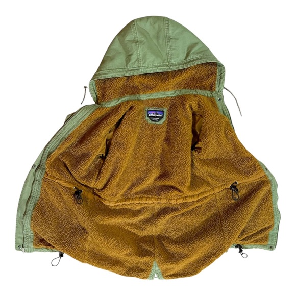 Patagonia Prairie Dawn Sherpa Lined Jacket Barn Chore Military Sz s - Picture 4 of 9